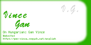 vince gan business card